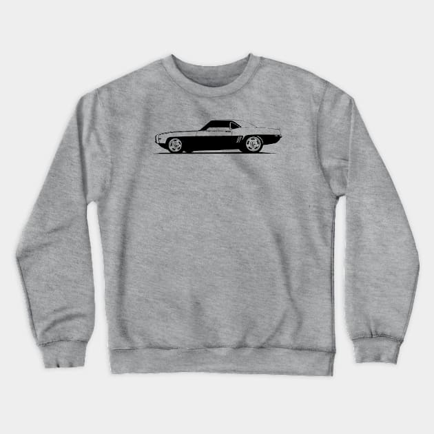 1969 Chevy Camaro - stylized monochrome Crewneck Sweatshirt by mal_photography